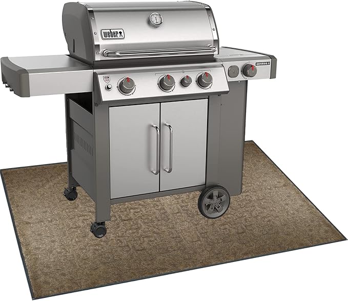 BBQ Grill Mat for Outdoor Grill, 51 x 36 inches Heavy Duty Thickened Under Grill Mats, Oil-Proof Waterproof Floor Protector for Deck and Patio