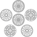 SMARTAKE 6 Set Silicone Trivets, Multi-Use Carved Trivet, Insulated Non-Slip Durable Kitchen Mat, Flexible Modern Kitchen Table Mat, for Hot Dishes, Pots, Dining Countertop, Grey