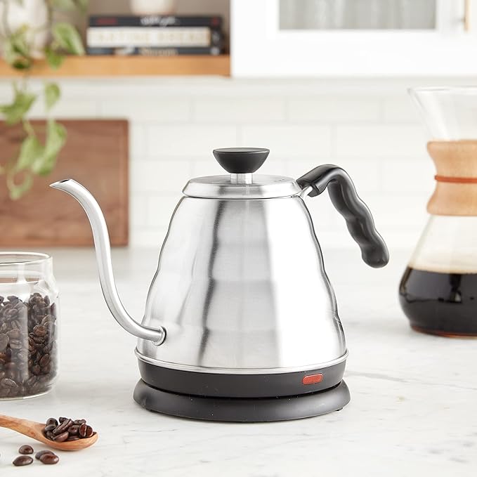 Hario V60 "Buono" Electric Gooseneck Drip Kettle, 800ml, Silver