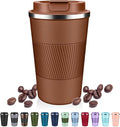 Insulated Coffee Tumblers with Flip Lid 12oz / 17oz, Stainless Steel Travel Coffee Mug Leak Proof, Vacuum Insulated Coffee Mug Reusable Cup, Keeps Cold and Hot for Coffee Tea
