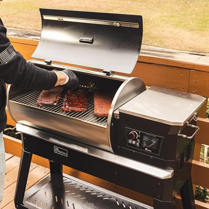 recteq Patio Legend 400 Pellet Smoker Grill, Pellet Grill with Wifi & App Connectivity, Outdoor Smokers Grills, Temp Range 180° to 700+°, BBQ Master Bundle