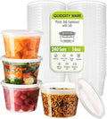 Deli Containers with Lids Leakproof - 240 Pack BPA-Free Plastic Microwaveable Clear Food Storage Container Premium Heavy-Duty Quality, Freezer & Dishwasher Safe (16oz 240 Sets)