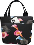 Aosbos Lunch Tote Bag, Insulated Lunch Box for Women, Leakproof Lunch Cooler Purse for Work, Calla Lily