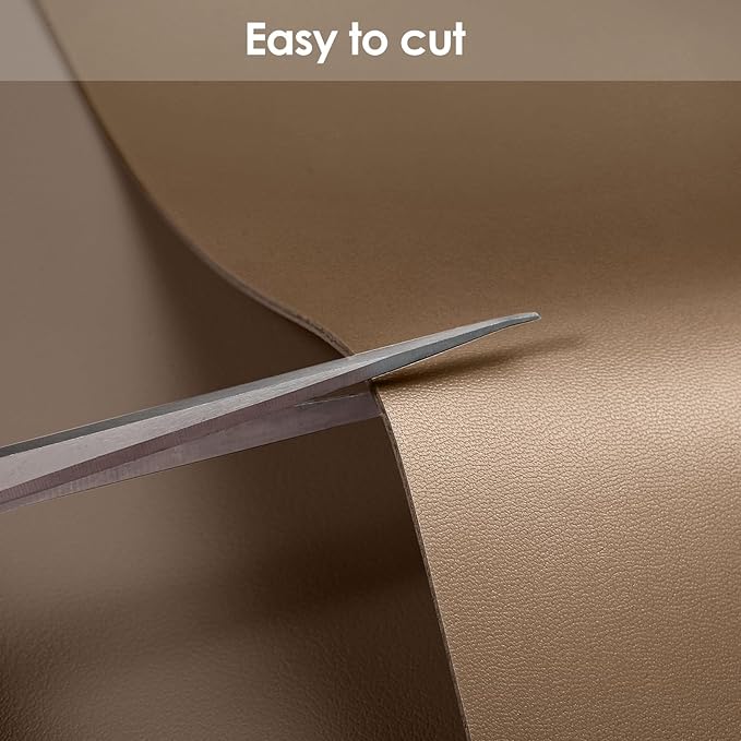 Leather Desk Mat,1.8mm Thick,12x60 Inch Desk Cover,Gold Desk Mat,Desk Protector Mat,Dresser Cover Top,Dresser Top Cover,Dresser Top Protector(Mud Color+Champagne Gold,12×60)