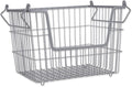 DII Metal Wire Mesh Stackable Utility Storage Bin, Medium Rectangle, 13x11x9, Cool Gray