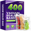 CAREGY Vacuum Sealer Bags 400 Quart 8" x 12" with BPA Free for Food Storage Meal Prep or Sous Vide