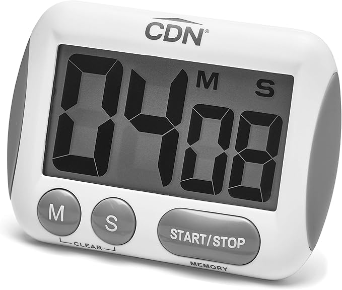 CDN Extra-Big Digit Timer | Counts Up & Down, 100 Minutes by Minutes & Seconds, Extra-Large Digits, Loud Alarm, Stand, Hang, Magnet Mounting, Perfect for Batch Baking - TM15