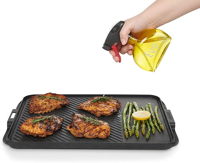 Evo Oil Sprayer Glass, Non-Aerosol for Olive, Cooking Oils, and Vinegars, Yellow, 6-Ounce Capacity