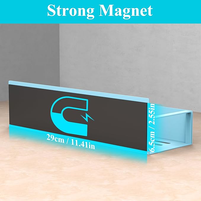 6 Pack Magnetic Spice Storage Rack Organizer for Refrigerator and Oven, Blue Fridge Organizers and Storage