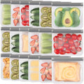 Lerine 18 Pack Reusable Sandwich Bags Dishwasher Safe, BPA Free Food Storag Bags, Extra Thick Leakproof Reusable Quart Freezer Bags for Cereal, Lunch, Vegetables, Fruits