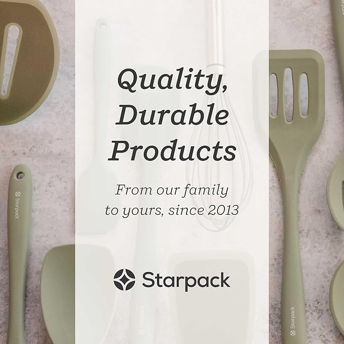 Starpack 'Whip it Good' Silicone Whisk for Nonstick Cookware - Non Scratch Whisk Heat Resistant 600°F - Kitchen Whisks for Cooking, Baking & Stirring - Silicone Coated Durable Rubber Egg Whisks