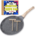 Crepe Pan, 9.5 Inch Griddle Pan, Nonstick Flat Skillet Dosa Tawa Comales Para Tortillas Pancake Pans, Nonstick Crepe Pans for All Stoves (9.5 Inch)