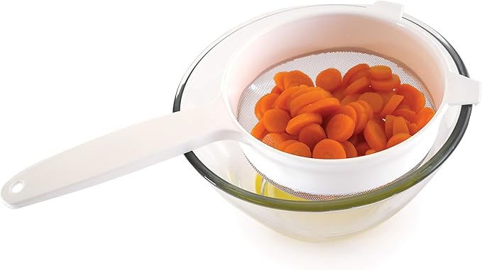 Norpro 2136 Stainless Steel Strainer, 6", White