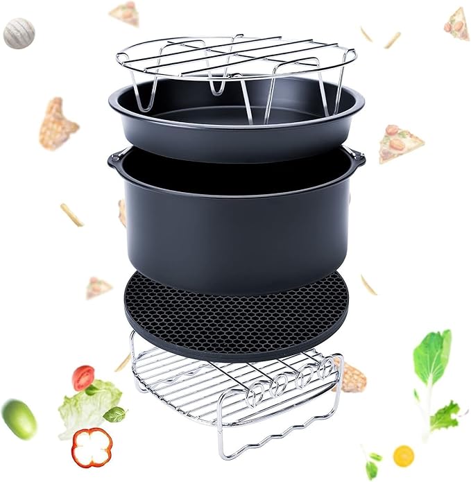 TamBee 9 Inch Round Cooling Racks for Cooking and Baking 304 Stainless Steel Cooling Racks Baking and Cooling Steaming Rack w Stand Cookware for Air Fryer Pressure Cooker Canning