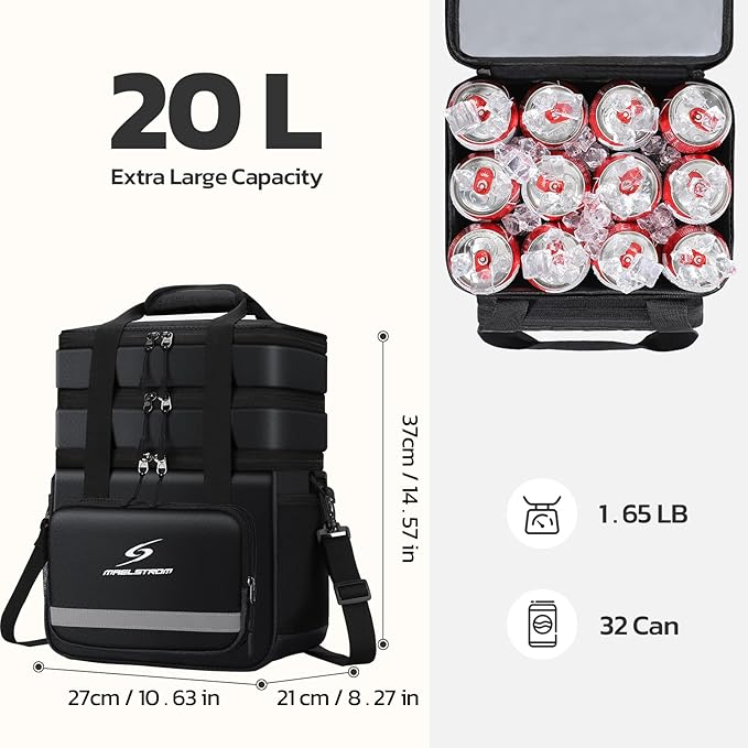 Maelstrom Lunch Box for Men,Insulated Lunch Bag Women/Men,Leakproof Lunch Cooler Bag, Lunch Tote Bag