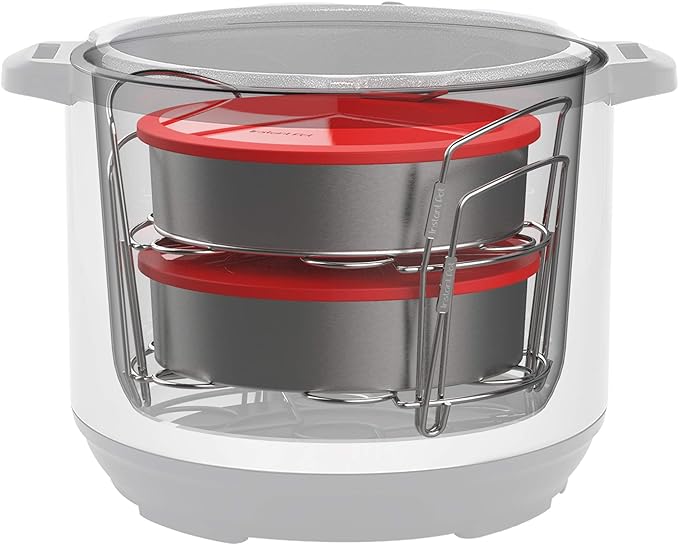 Instant Pot Official 8-Piece Cook/Bake Set, Versatile and Durable, Compatible with 6-Quart and 8-Quart Cookers, Red, Excellent for Cooking, Baking, Storing, and Reheating, BPA-Free and Heat Resistant