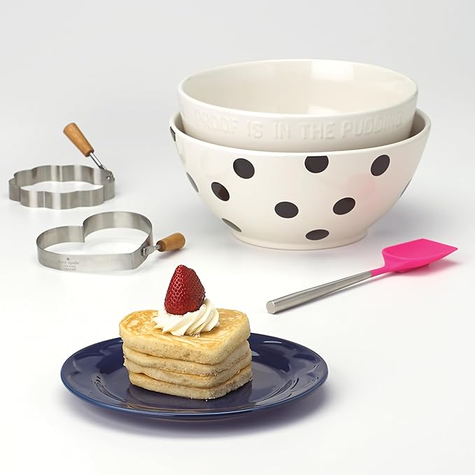 Kate Spade New York Deco Dot 2-Piece Mixing Bowl Set, 8.75 LB, Multi