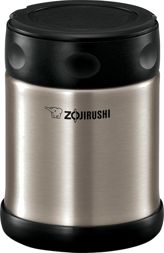Zojirushi Steel Food Jar, Small, 12-Ounce Black Stainless