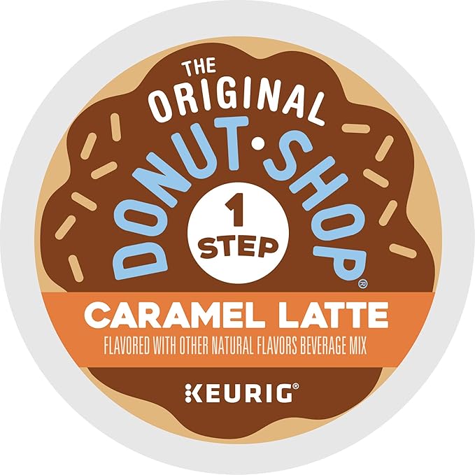 The Original Donut Shop Caramel One-Step Latte, Keurig Single Serve K-Cup Pods, 20 Count