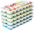 Ice Cube Trays for Freezer Ice tray - Easy to Release Silicone Ice Trays with Spill-Resistant Lids, Reusable Ice Cubes,Stackable and BPA-Free, Perfect for Cocktails, Drinks, and Iced Coffee
