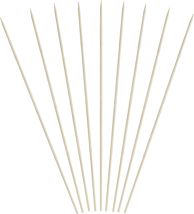 1600 Count | KingSeal Natural Bamboo Wood Grilling Skewers, 9 Inches x 2.5mm Diameter, for Shish Kebabs, BBQ, and Fruit Arrangements, Bulk Pack - 16 Packs x 100 Skewers