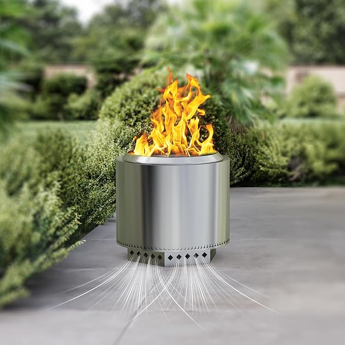 Fire Pit Stand for Solo Stove Bonfire 19.5", Hexagon Bonfire Stoves Support Stand, 304 Stainless Steel Fire Pit Accessories for Solo Stove, Stand Use on Other Fireplace Camping Accessories