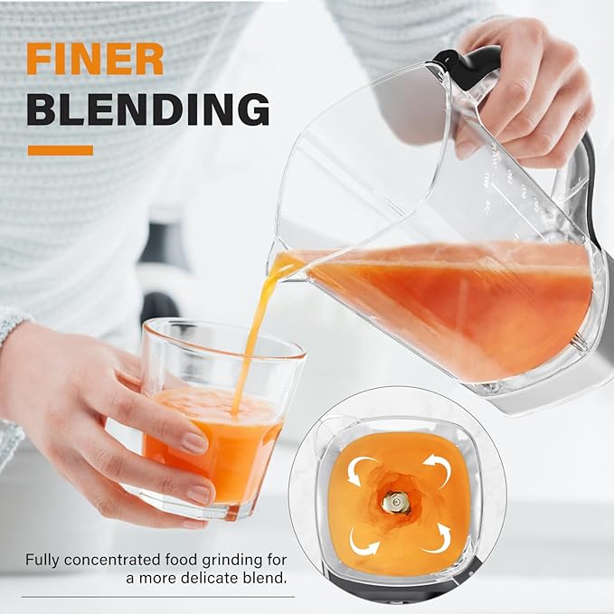 Enfmay Smoothie Blender Maker, 1450W High Performance with 4 Preset Programs, 8 Speeds Control 33000RPM High-Speed, Countdown Display, 2L Tritan BPA Free Container, Ice Crush Blender for Smoothie/Ice/Dessert/Nut