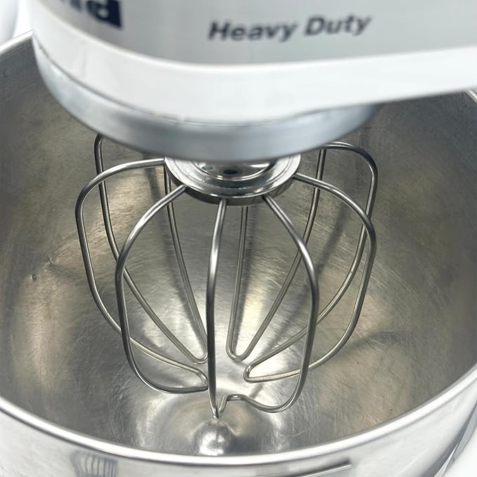 Heavy Duty Whisk Attachment for KitchenAid 5QT Bowl-Lift Stand Mixers- Extra Thick Stainless Steel Wire Whip for Fast Whipping, Perfect for Large Batches, Dishwasher Safe