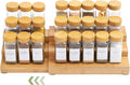 KitchenEdge Expandable Spice Rack Organizer for Cabinet, 3-Tier Shelf for Spice Organization (11” to 22”), Fits 36 Spice Jars, Seasoning and Pantry Storage, Non-Slip Feet, 100% Bamboo Wood
