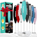 PowerLix Powerful Handheld Milk Frother With Stand Battery Operated Foam Maker Frother Wand For Coffee (A Black) (No Stand Aqua)