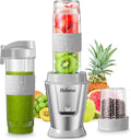 Personal Blender, Electric Shake Bottle with 2 x 20oz Travel Bottle and Coffee/Spices Jar, Portable Shaker Cups for Protein Shakes, 500W Single Serve Blender for Shakes and Smoothies, Sports(Grey)
