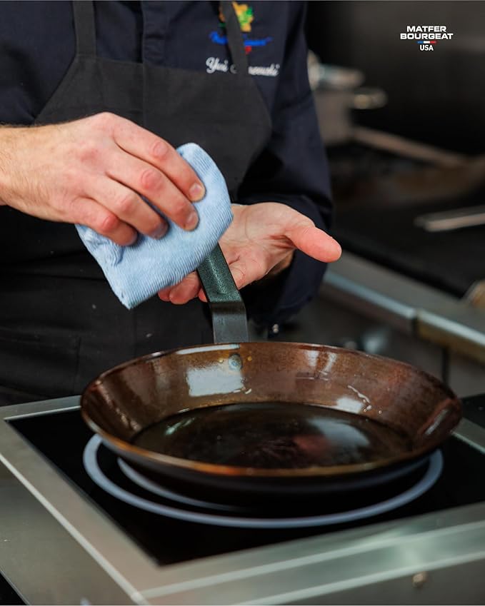 Matfer Bourgeat Black Carbon Steel Frying Pan, 14"