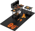 90 x 48 in Extra Large Under Grill Mats for Outdoor Grill - Double-Sided Fireproof Fireplace/Fire Pit Mat to Protect Floors, Deck, Patio, Lawn - Oil-Proof Waterproof Easy to Clean BBQ Mats