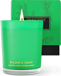 96NORTH Pure Candle Balsam & Cedar Scented | 100% Natural Soy Wax | 1-Wick Jar Candle | Natural Fragrance Technology | Non Toxic | Up to 35 Hours Burning Time | Ideal Christmas Candles Gift