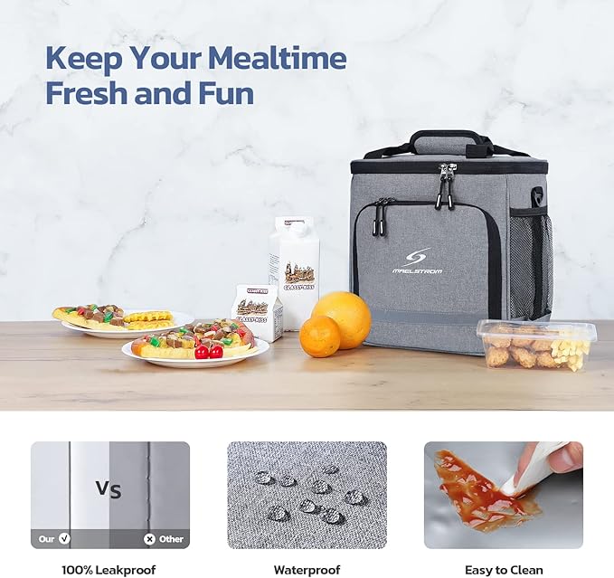 Maelstrom Lunch Box for Men,Insulated Lunch Bag Women/Men,Leakproof Lunch Cooler Bag, Lunch Tote Bag