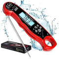 Meat Thermometer Digital for Cooking and Grilling, Collapsible Probe, with Magnet, Calibration, Backlight Waterproof Food Thermometer, Instant Read Thermometer for Kitchen, Meat, Steak, Turkey