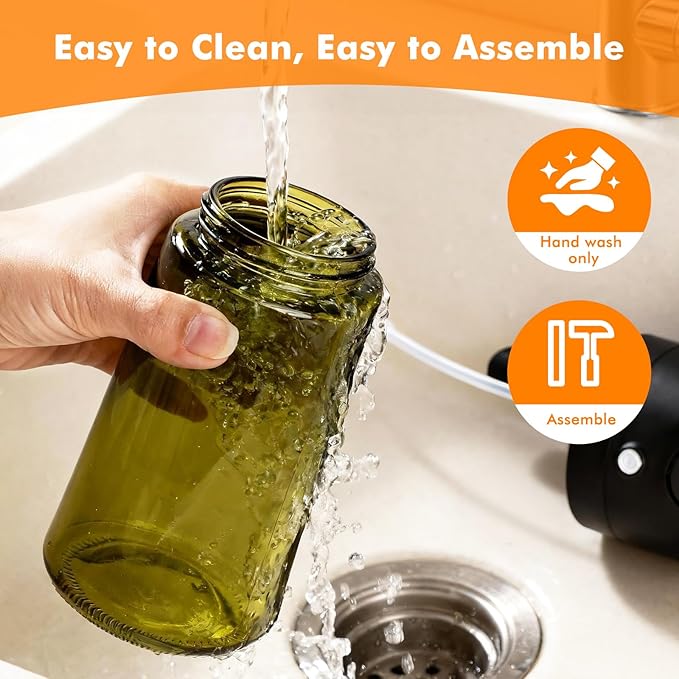 Oil Sprayer for Cooking,470ml Cooking Olive Oil Sprayer and Oil Dispenser 2 In 1, Food-grade Glass Oil Spray Bottle Mister for Air Fryer, BBQ, Griddle (Black+dark green glass and color label)