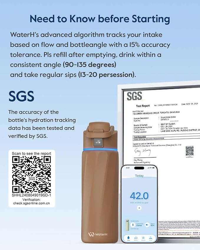 Boost Smart Water Bottle that Reminds You to Drink, 24oz BPA-Free Stainless Steel Vacuum Insulated Bottle, Wide Mouth Water Tracker Bottle with APP, Ideal Gift for Christmas, Thanksgiving Day