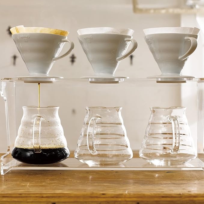 Hario V60 Ceramic Coffee Dripper Pour Over Cone Coffee Maker Size 02, White