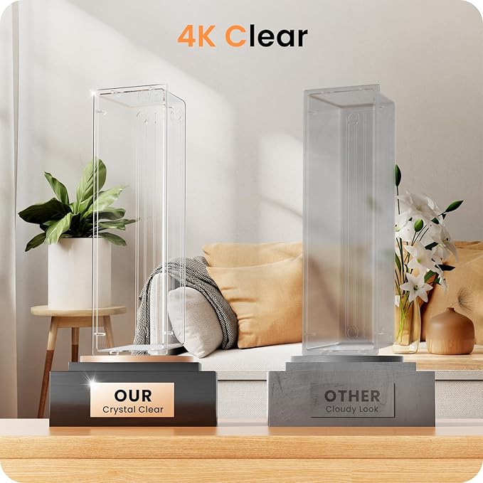 A-LuGei Drawer Organizer, Bathroom Organizers and Storage, Makeup organizer, Desk drawer organizer, Storage Bins for Kitchen Office Bedroom Vanity Jewelry Pantry Garage, 4Size, Clear