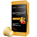Bestpresso Coffee for Nespresso Original Machine 120 pods Certified Genuine Espresso Caramel Blend(Medium Intensity) Pods Compatible with Nespresso Original 60 Days Satisfaction Guarantee