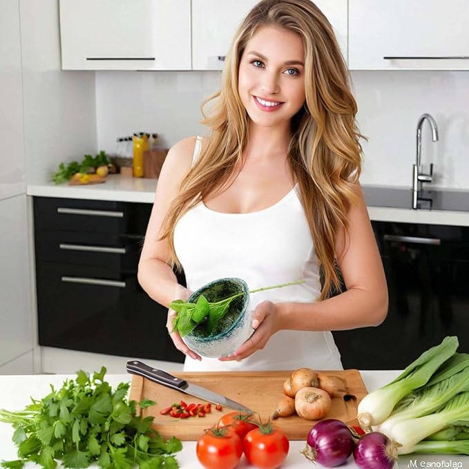 Pottery Herb Stripper Bowl Multi Size Holes Ceramic Stripping Tool Decorative Leaf Cilantro Parsley Basil Veggies Durable Kitchen Gadget