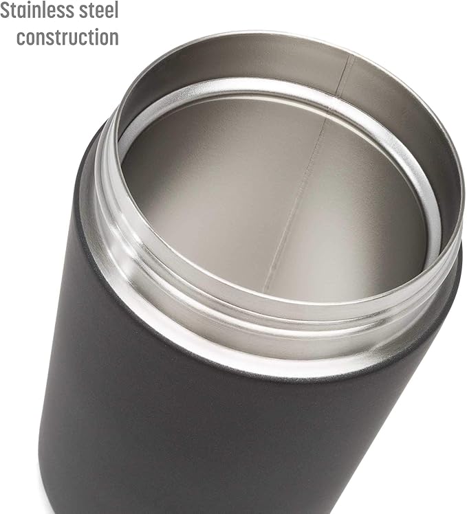 Goodful Stainless Steel Food Jar, Vacuum Sealed | Double Wall | Carry Handle Lid | Gray | 16 Ounces, Pack of 6