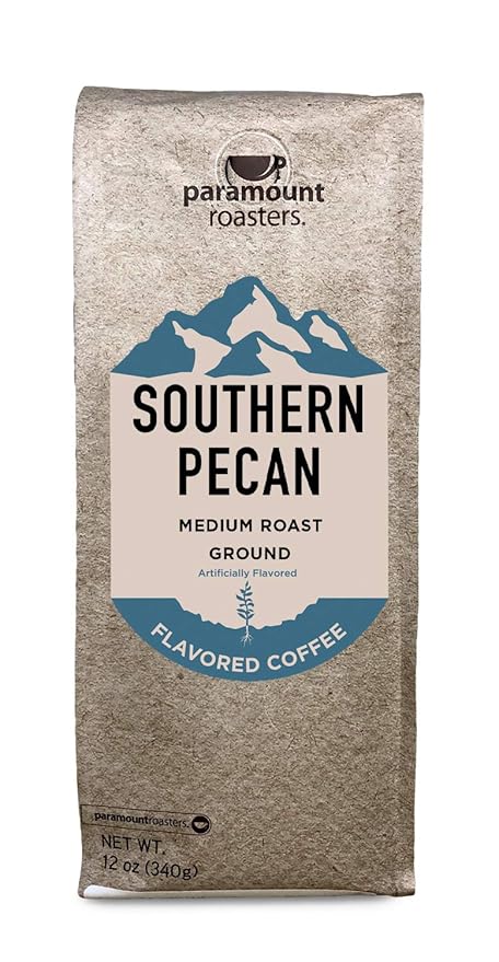 Paramount Roasters, Southern Pecan Flavored Ground Coffee, 1-12 ounce bag medium roast, from Paramount Coffee Company