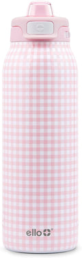 Ello Pop & Fill Stainless Steel Water Bottle with Quick Fill Technology, Double Walled Vacuum Insulated Metal, Leak Proof Locking Lid, Sip & Chug, BPA Free, Holiday Gift for Him Her, 22oz, 32oz, 40oz