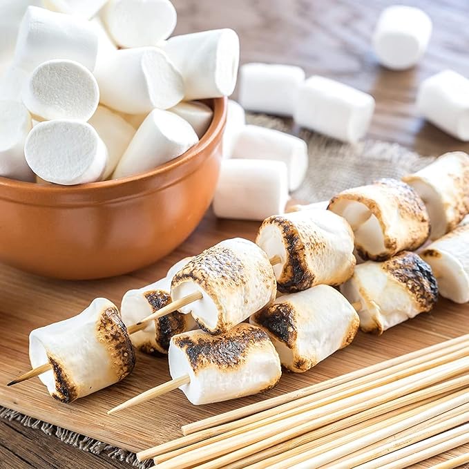 200PCS Bamboo Skewers 12 inch, Φ=4mm Wooden Skewers for Kabobs, Kabob Sticks, Fruit, BBQ, Grilling,Chocolate Fountain, Yakitori Chicken