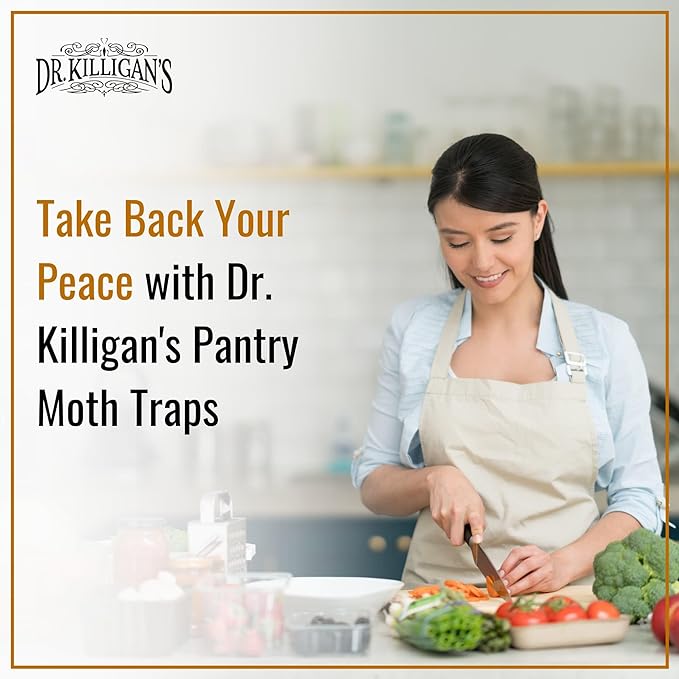 Dr. Killigan's Premium Double Potent Pantry Moth Traps with Pheromones Prime, Sticky Indian Meal Moth Traps for House, How to Get Rid of Moths in House (20 Pack, Blue)