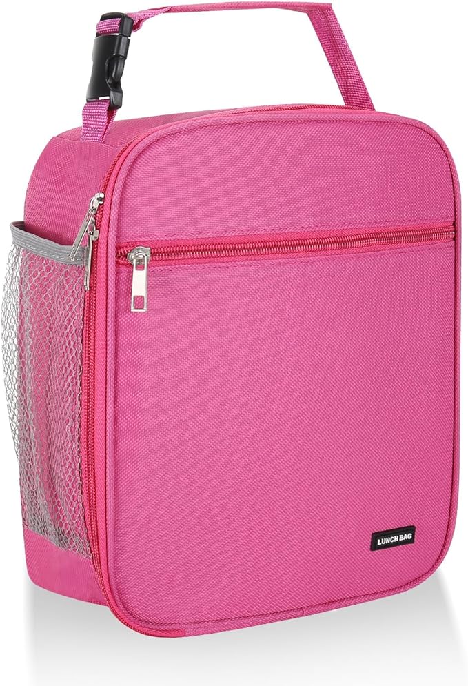Lunch box Lunch bag for men women Insulated Lunchbox Lunch bags for Work Picnic Travel(Rose red)