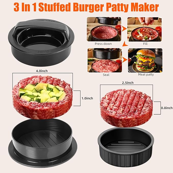 27PCS Griddle Accessories Grill Tools Kit Flat Top Grill Utensils Set, Birthday Gifts for Dad Outdoor Grilling Camping BBQ for Men with Stainless Steel Spatula, Burger Press