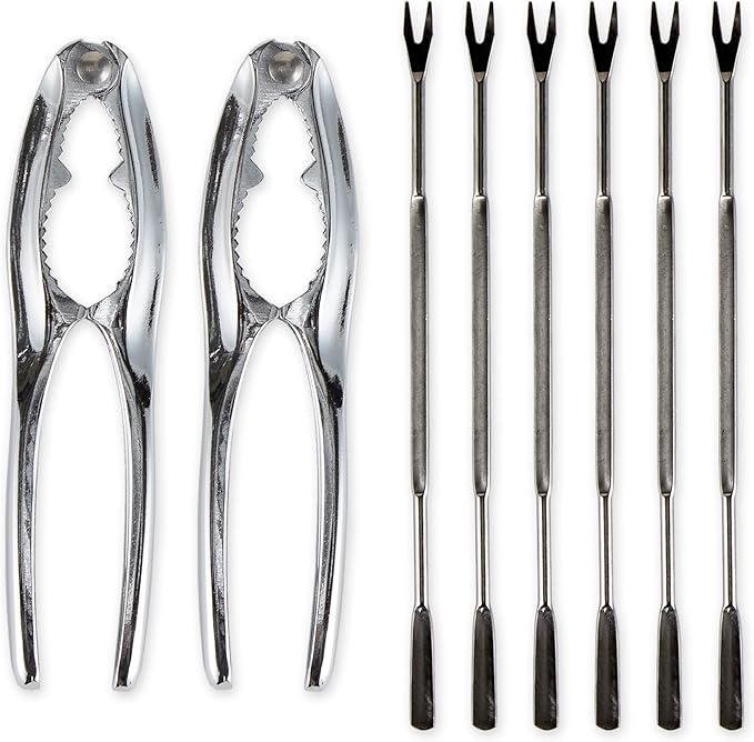 RSVP International Endurance Collection Seafood Tool, Cracking Tools, 8 Piece, Stainless Steel